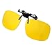 Besgoods Yellow Night Vision Polarized Clip-on Flip up Sunglasses Driving