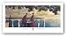 Pareja y Gato by Didier Lourenco 20"x8" Art Print Poster