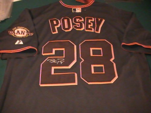 BUSTER POSEY SIGNED AUTOGRAPHED JERSEY SAN FRANCISCO GIANTS COA