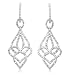 10k White Gold Diamond Dangle Earrings (1/3 cttw, I-J Color, I3 Clarity)
