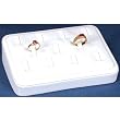 11 Rings Display Tray White Leather Showcase Counter