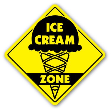 ICE CREAM ZONE - Sign - shop scooper parlor neon signs