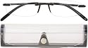 Lesebrille / Fertiglesebrille schwarz von 1,0 bis 3,0 dpt - Randlos, Kunststoff (R958)