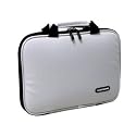 CaseCrown Premium Double Memory Foam Laptop Case and TSA Approved Combination Lock (Nylon White) For Samsung NC10 10.2 Notebook