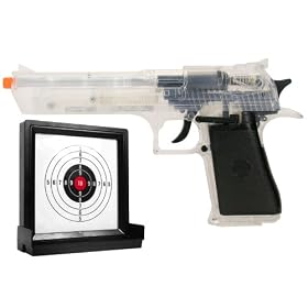 SoftAir Desert Eagle .44 Magnum Spring Powered Airsoft Pistol with Target (Clear)