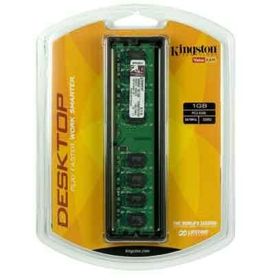 Kingston ValueRAM 1 GB 667MHz PC2-5300 DDR2 DIMM Desktop Memory (KVR667D2N5/1G)
