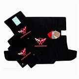 Corvette C5 Hardtop Corvette Cargo & Floor Mats with Red Dual Logos 1997 1998 1999 2000 2001 2002 2003 2004