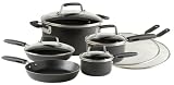 T-fal Flexi-Grip Non-Stick 11-piece Cookware Set, Black