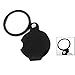 TOOGOO(R) 4X Round Shape Foldable Pocket Spiegel Magnifying Glass Black