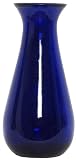 Spanish Large Recycled Cobalt Blue Glass Vase 16.5H"