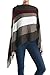 Basico Women's Long Knitted Fringe Trim Sweater Poncho Cape Shawl Wrap -One Size