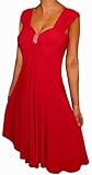 FUNFASH WOMEN PLUS SIZE EMPIRE WAIST RED DRESS PLUS SIZE COCKTAIL DRESS 1X XL 16