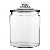 Anchor Hocking Half-Gallon Heritage Hill Glass Jar w/Cover