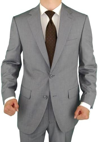 Salvatore Exte Men's 2 Button Light Gray Suit