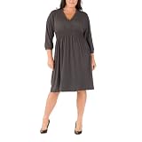 Women's Plus Size Mossimo Black: V-Neck Sweater Dress - Slate