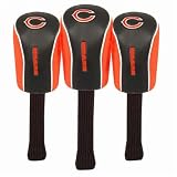 CHICAGO BEARS OFFICIAL GOLF CLUB HEAD COVER SET (3)
