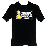 Simpsons Homer They Have Internet On Computers Now? Mens T-Shirt, Small