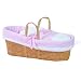 Search Our Specialty Mall : Picci Dafne Carry Basket with Comforter and Pad in Pink and White