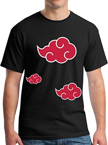 Naruto Akatsuki Red Clouds Shinobi Unity Symbol Tobi Adult Tee 3XL Black