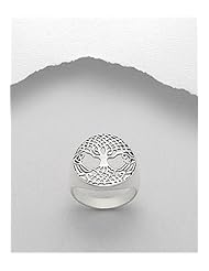 Tree Ring In 92.5 Sterling Silver