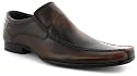 Ikon "Dooley" Mens Leather Slip On Formal Shoes - Brown