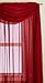 Editex Home Textiles Monique Sheer Window Panel, 55 by 63-Inch, Burgundy