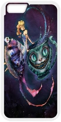 IPhone 6 Plus Case, Cheshire Cat Alice in Wonderland Case for IPhone 6 Plus {White}