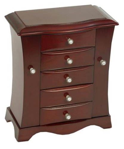 Mele & Co. Bette Cherry Finish Jewelry Chest Picture