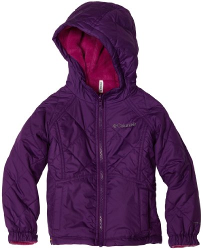 Columbia Girls 2-6x Ethan Pond II Jacket, Iris Glow, Raspberry, 6/6X