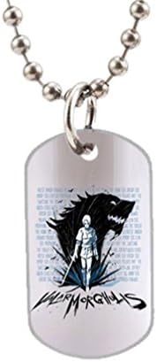 Valar Morghulis Cool Wolf Head Pattern Custom Unique Personalized Dog Tag Necklaces, dogtag size About 1.3X 2.2 inches Ideal Gift