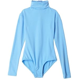 Buy Capezio Girls 7-16 Turtleneck Long Sleeve Leotard,Columbia Blue,M (8-10) by Capezio
