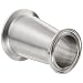 Parker Sanitary Tube Fitting, Stainless Steel 304, Concentric Reducer, 2" Tube OD x 1-1/2" Tube OD