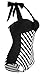 LA PLAGE Women's Swimsuit 50s Retro Polka Pin UpOne Piece Monokinis Halter Swimwear