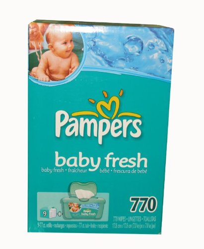Pampers Baby Wipes Refills, Baby Fresh Scent, 770 Wipes