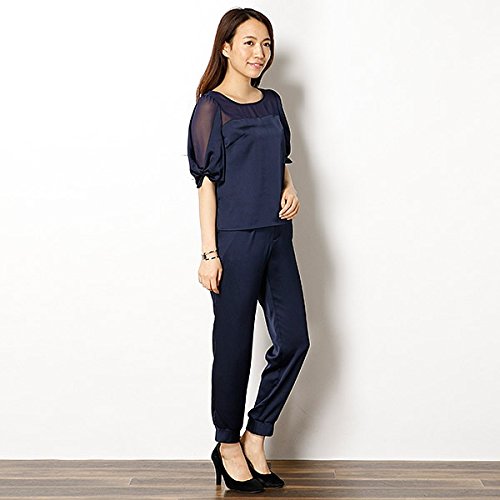 グランビュフル(GRAN BUFULL) ［お呼ばれ対応］袖付ブラウスパンツセットアップ（結婚式／二次会／パーティー／フォーマル／パンツスタイ