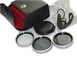 Bower 37mm Digital/Video Filter set UV, CPL, ND4 with cap and leash