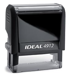 Ideal 4912: 3/4" x 2" Custom Self-Inking Rubber Stamp