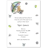 Bear Umbrella With Baby Birth Announcements - Set... by Storkie Express