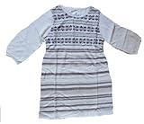 IMAGE OF Girls Fairisle 3/4 Length Sleeve, Crew, Sweater Dress, Winter White, 16