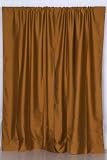 Brown Art Silk Custom made Curtains Drapes Panels Rod Pocket