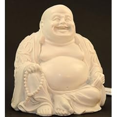 Figur Happy Buddha, Lachender Buddha, Hotei aus Alabaster, Gl�cksbuddha