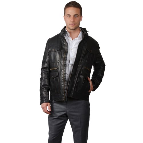Tommy Hilfiger Men's Faux Leather Bomber Jacket