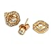 14k Yellow Gold Square Convertible Stud Button Diamond Earrings Jacket (HI, I, 0.50 carat)
