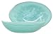  Colorful Recycled Art Glass Large Green Boat Bowl 13 1/4\