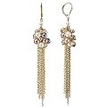 Multi Wire Cluster Earring - Goldtone