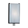 Nova Lighting 6308 Cascade Sconce, Brushed Nickel with Dark Brown Wood & Silver String Shade