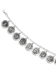 Sterling Silver 12 Saints Bracelet