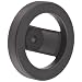 2 Spoked Black Powder Coated Aluminum Dished Hand Wheel without Handle, 4" Diameter, 3/8" Hole Diameter (Pack of 1)