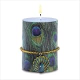 Peacock Candle with Charm