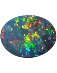 O&G Australia Natural Opal Doublet Gemstone, 6x8mm (0.73cttw)